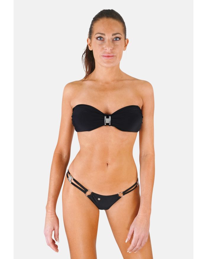 Maillot de bain tanga bikini brésilien noir Monaco